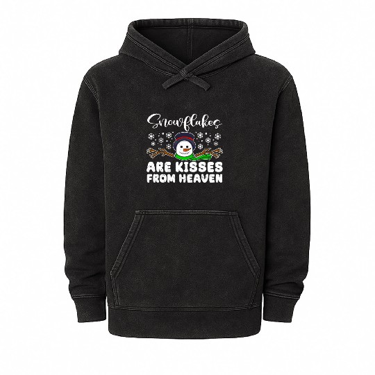 Wintertime Snowflakes are Kisses from Heaven Mineral Wash Hoodies
