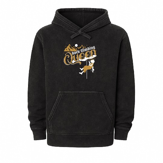 Rock Climbing Queen Mineral Wash Hoodies