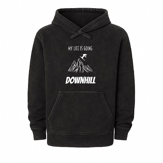 ski skiing Mineral Wash Hoodies