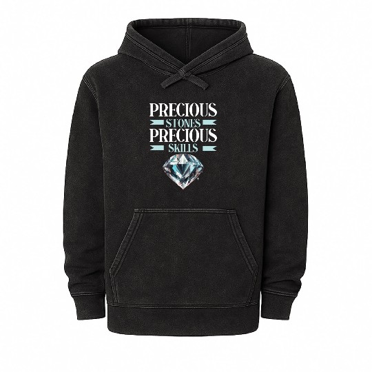 Lapidary Artist Gemstone Stone Collecting Stone Mineral Wash Hoodies