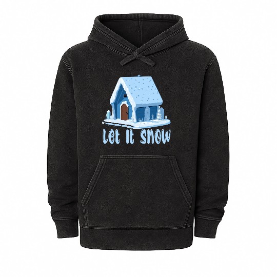 Let It Snow Winter Mineral Wash Hoodies