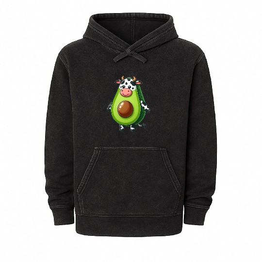 Avocado cow Mineral Wash Hoodies