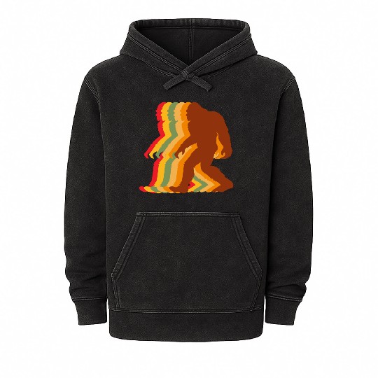 Retro Bigfoot Mineral Wash Hoodies