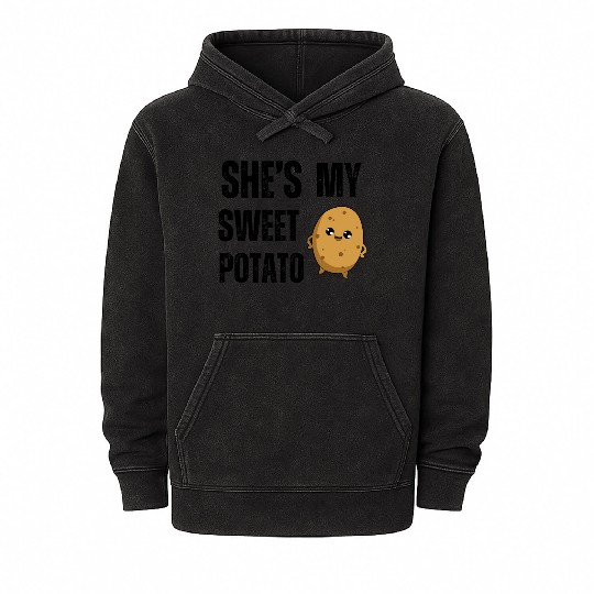 She s My Sweet Potato Mineral Wash Hoodies