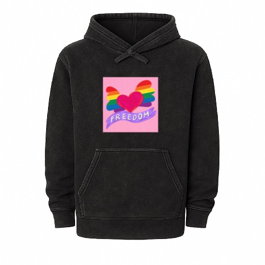 Love Freedom Mineral Wash Hoodies
