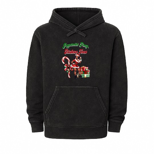 Peppermint Pinup, Mistletoe Tease Mineral Wash Hoodies