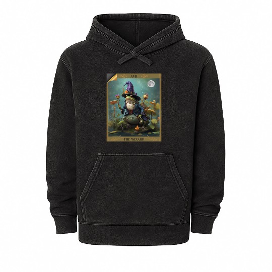 he Wizard Comfort Colors Oversized Mineral Wash Hoodies, Frog Ta