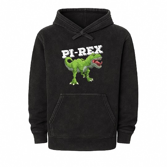 Pi Rex Day Dinosaur Math Mathematics Mineral Wash Hoodies