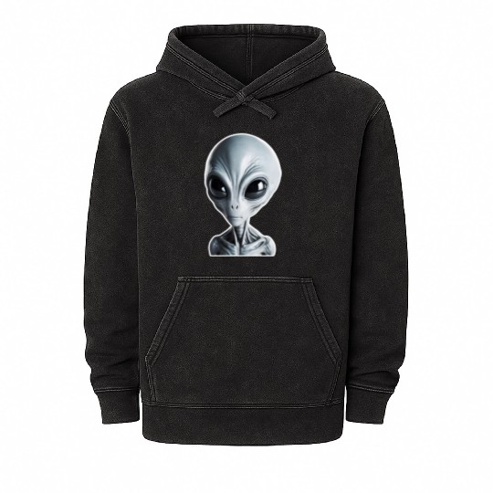 Grey Alien Mineral Wash Hoodies