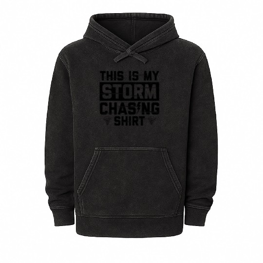 Storm Chaser Gifts | Severe Weather Storm Hunter Mineral Wash Hoodies