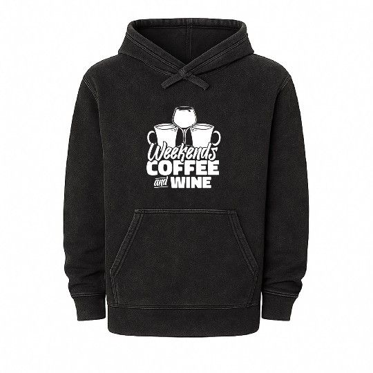 Coffee Roaster Roasting Barista Cafe Coffee Wine Mineral Wash Hoodies