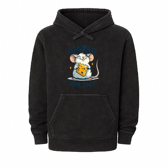 Mouse with cheese Mineral Wash Hoodies