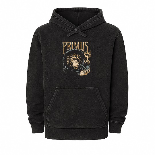 Funy monkey smoke Mineral Wash Hoodies