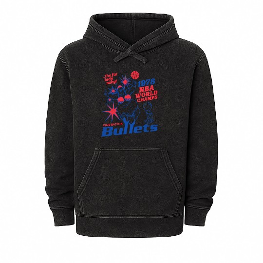 Defunct Washington Bullets 1978 World Champs Mineral Wash Hoodies