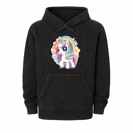 Cute Pony Mineral Wash Hoodies