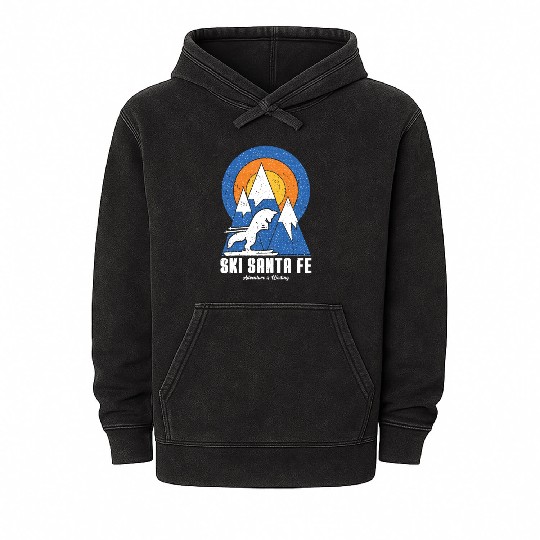 Retro Ski Santa Fe White Fox Mineral Wash Hoodies