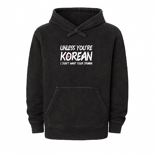 K-Drama K-Pop Fan Gift Korean Music Mineral Wash Hoodies