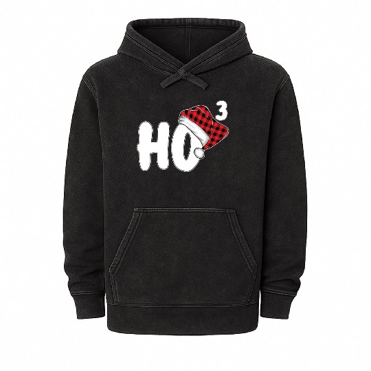 Ho Ho Ho Cheer Mineral Wash Hoodies: Spread Joy with Santa's Style