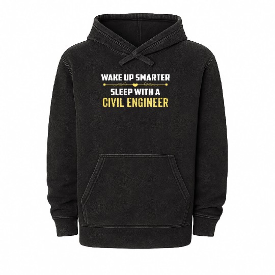 Wake Up Smarter Sleep With A CIVIL ENGINEER Mineral Wash Hoodies