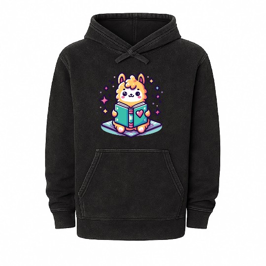Little Cute Llama Mineral Wash Hoodies
