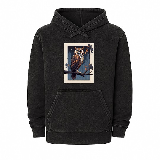 Night Owl Geometry Mineral Wash Hoodies