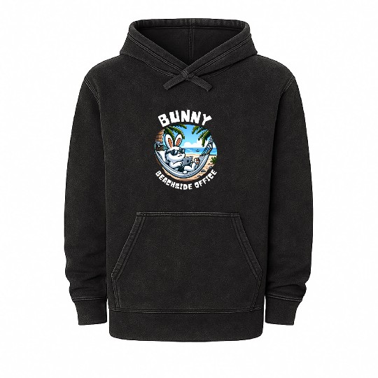 Bunny Beachside Office: Work and Waves Mineral Wash Hoodies