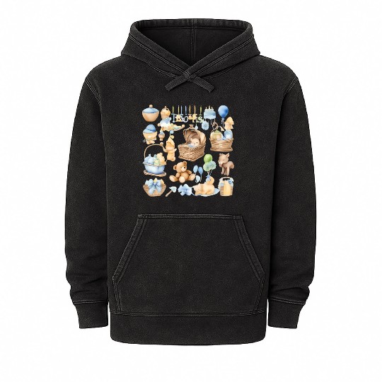 Newborn clipart Mineral Wash Hoodies