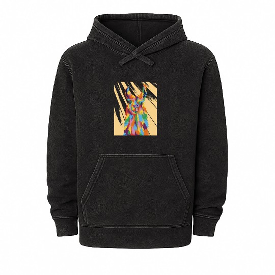 Vibrant Llama Majesty Mineral Wash Hoodies