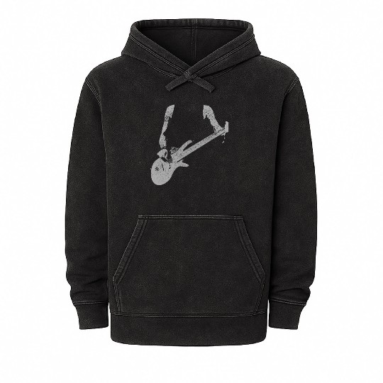 Guitar Player Gift Vintage Guitarist Mineral Wash Hoodies
