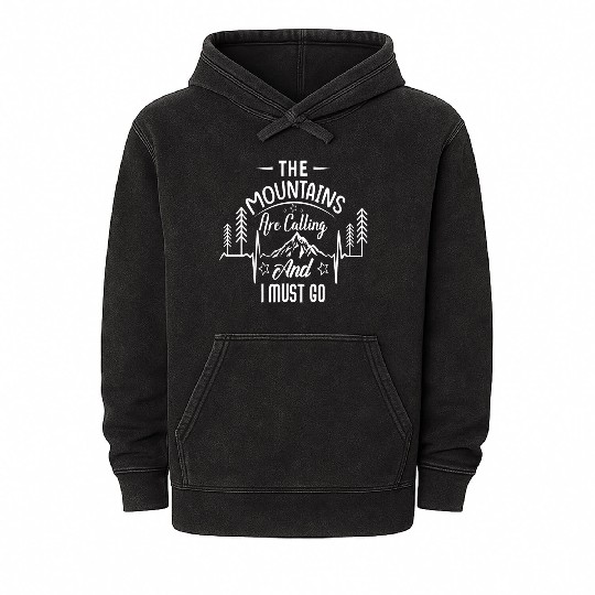 The Mountains are Calling | Hiking | Wanderlust Mineral Wash Hoodies