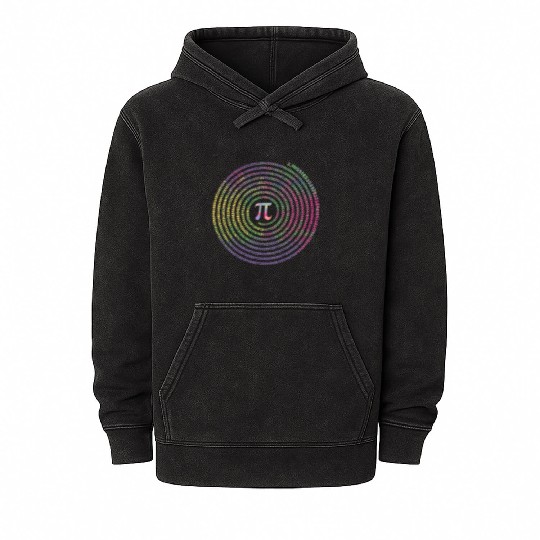 Pi Symbol Logo Funny Pi Day Math Equations Tie Dye Mineral Wash Hoodies
