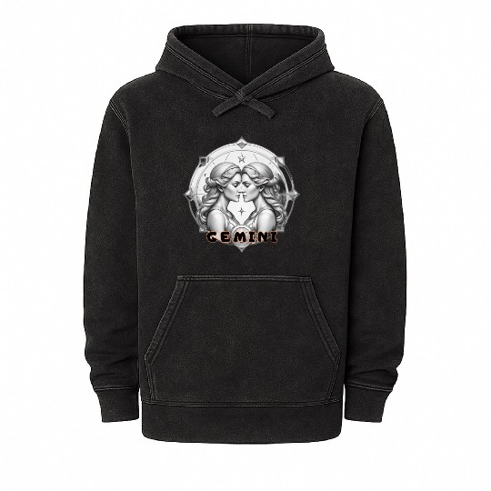 Gemini Horoscope Mineral Wash Hoodies