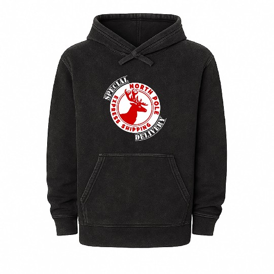 NORTH POLE SPECIAL DELIVERY Mineral Wash Hoodies