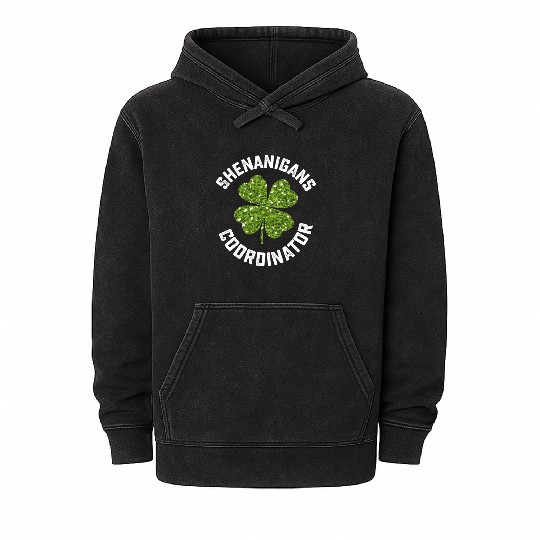 Shenanigans Coordinator Funny St Patrick's Day Mineral Wash Hoodies