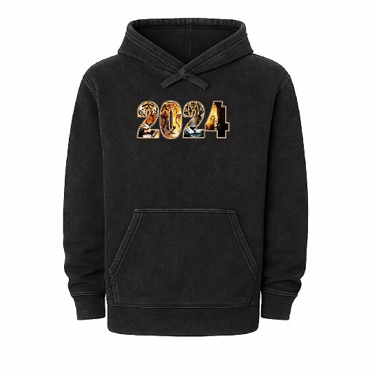 2024 TIGER CHEETAH JAGUAR LION DESIGN Mineral Wash Hoodies