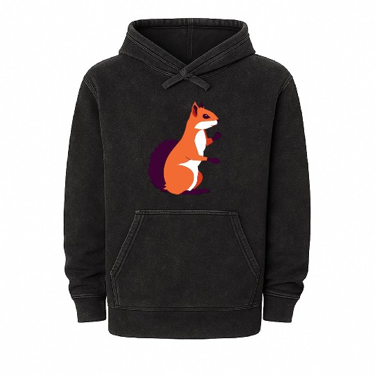 Squirrel Mineral Wash Hoodies