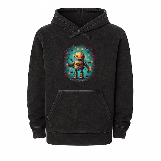 Tangled Techmas Bot Mineral Wash Hoodies
