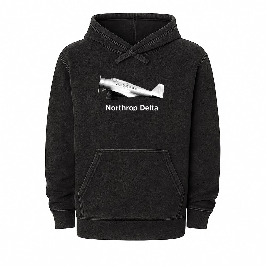 Northrop Delta Aircraft Mineral Wash Hoodies
