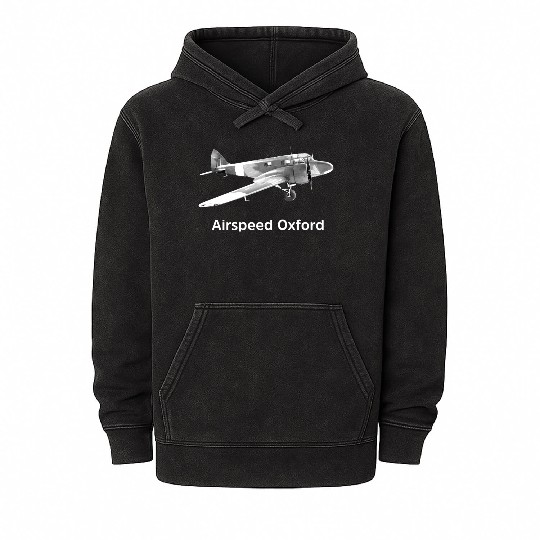 Airspeed Oxford Training aircraft Mineral Wash Hoodies