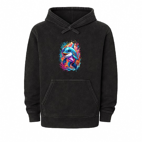 Song of the Sea (if the dolphin is vocalizing) Mineral Wash Hoodies