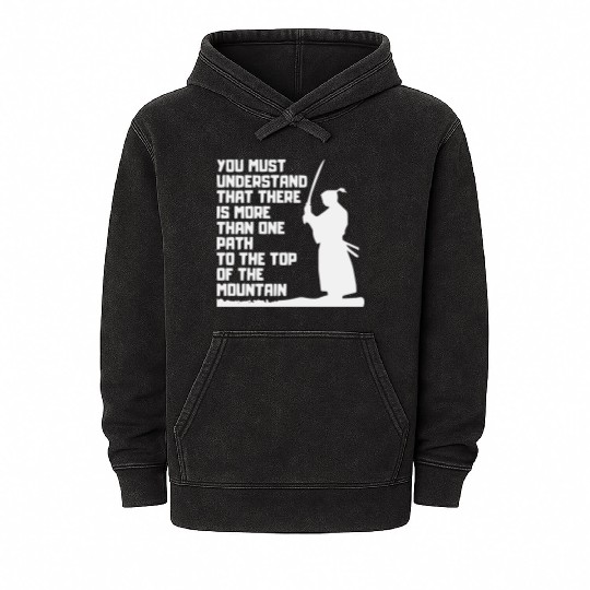 Samurai More Than One Path To The Mountain Top © Mineral Wash Hoodies