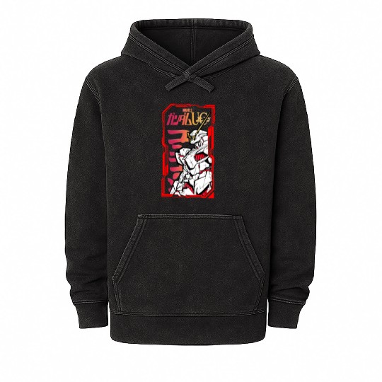 Gundam unicorn Mineral Wash Hoodies