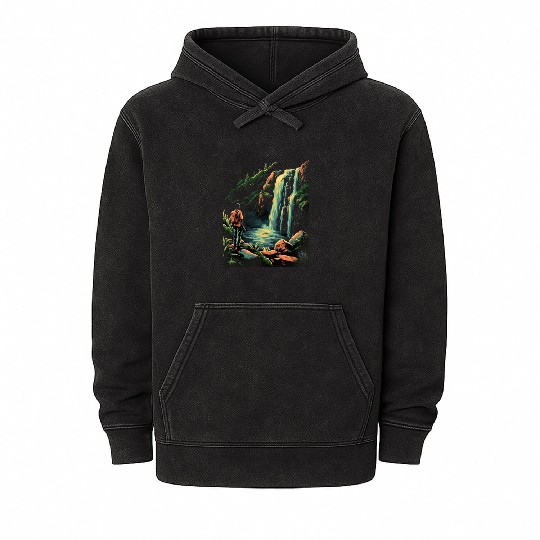Photography Waterfall Nature Photographer Camera Mineral Wash Hoodies