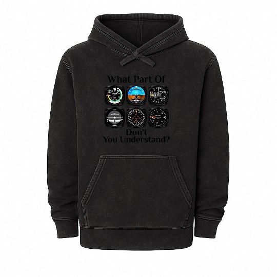 Funny Pilot Art Men Women Aviation Airline Pilot I Mineral Wash Hoodies