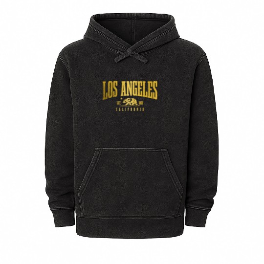 Los Angeles California LA Gift Mineral Wash Hoodies