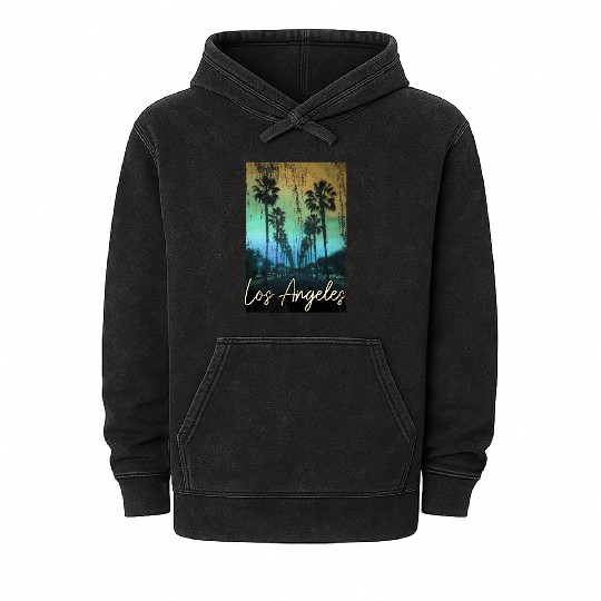 Los Angeles California LA Gift Mineral Wash Hoodies