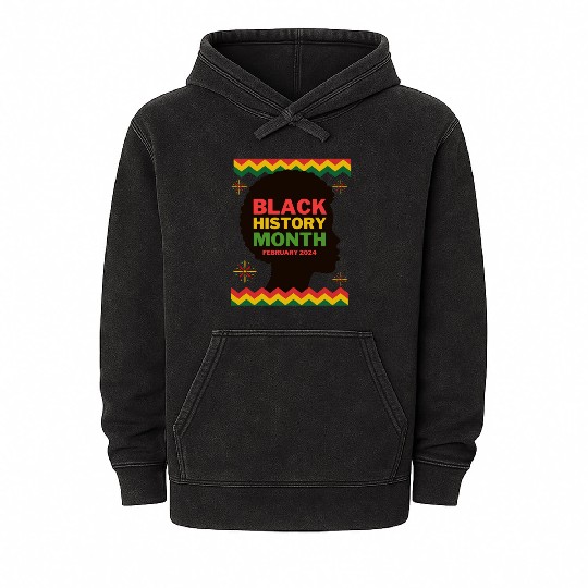 Strength in Diversity Black History Month Mineral Wash Hoodies