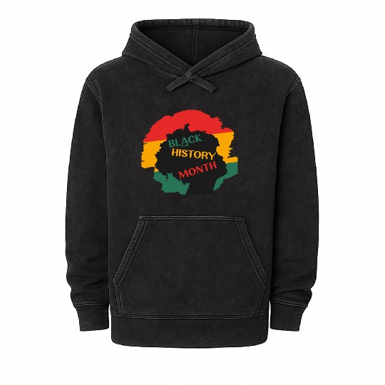 Black history month. African American woman Mineral Wash Hoodies