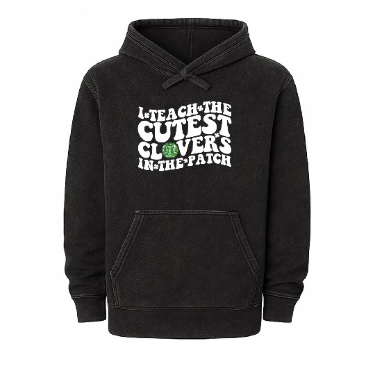 I Teach The Cutest Clovers In The Patch Disco Ball Mineral Wash Hoodies