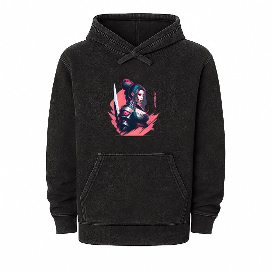 Cyberpunk Samurai Cyberpunk Mineral Wash Hoodies